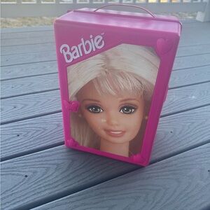 Vintage 1998 Barbie Pink Carrying Case Closet Organizer